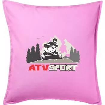 Polštář ATV čtyřkolka sport - Polštář 50x50 - 50x50 - Pouze potah ( Růžová )