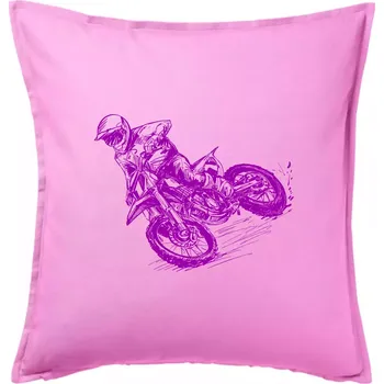 Polštář Crosska fialová - Polštář 50x50 - 50x50 - Pouze potah ( Růžová )