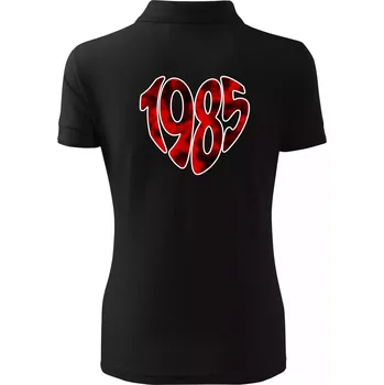 1985 v srdci - Polokošile dámská Pique Polo - XS ( Černá )