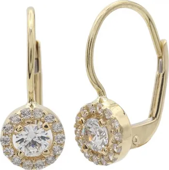 Náušnice Zlaté náušnice se zirkony ESWTK3-3.75 (585/1000) 2.4 g