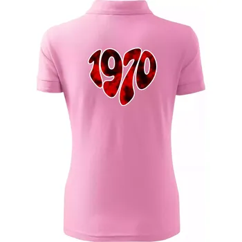1970 v srdci - Polokošile dámská Pique Polo - 3XL ( Růžová )