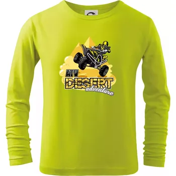 Chlapecké oblečení ATV čtyřkolka desert adventure - Triko dětské Long Sleeve - 122 cm/6 let ( Limetková )