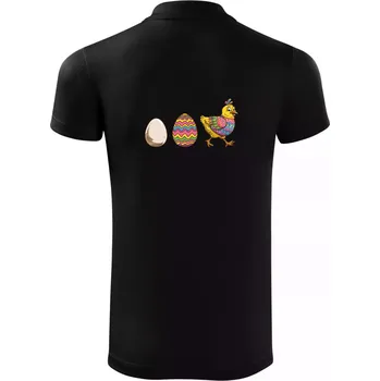 Pánská košile Evoluce vajíčka - velikonoce - slepice - Polokošile Victory sportovní (dresovina) - XL ( Černá )