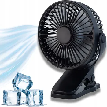 Vzduchotechnika MINI VENTILÁTOR MALÝ STOLNÍ VĚTRÁK PŘENOSNÝ ČERNÝ