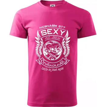 Pánská móda Nesnáším být sexy - čtyřkolkář - Klasické pánské triko vyšší gramáže - 2XL ( Purpurová )