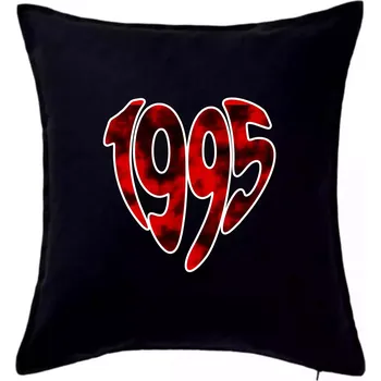 Polštář 1995 v srdci - Polštář 50x50 - 50x50 - Pouze potah ( Černá )