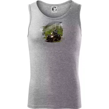 ATV čtyřkolka v lese - Tílko pánské Core - 2XL ( Tmavě šedý melír )