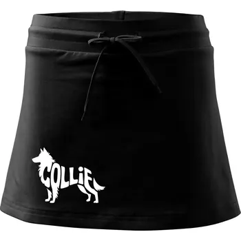 Dámská sukně Colie nápis v těle - Sportovní sukně - two in one - S ( Černá )