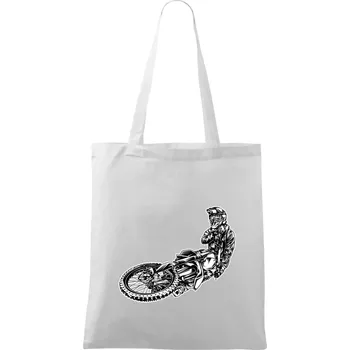 Motocross letec - Taška bavlněná - 42 x 38 cm ( Bílá )