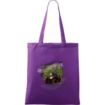 ATV čtyřkolka v lese - Taška bavlněná - 42 x 38 cm ( Fialová )