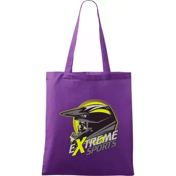Motocross extreme sports helma - Taška bavlněná - 42 x 38 cm ( Fialová )