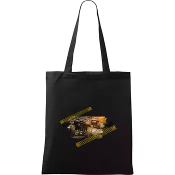 Nákupní taška ATV čtyřkolka v bahně - Taška bavlněná - 42 x 38 cm ( Černá )