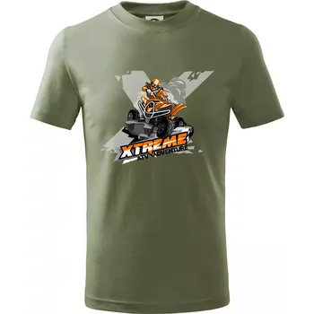 Chlapecké tričko ATV čtyřkolka Xtreme oranžová - Tričko dětské bavlněné - 104-110cm / 3-4 roky ( Khaki )