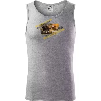 ATV čtyřkolka v bahně - Tílko pánské Core - 2XL ( Tmavě šedý melír )