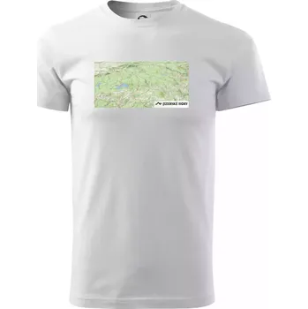 Jizerské hory mapa - Triko extra velké (5-8XL) - 8XL ( Bílá )