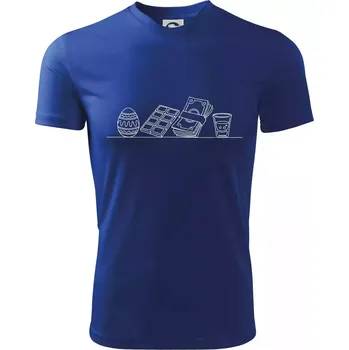 Chlapecké tričko Evoluce velikonoc - koleda - Dětské triko sportovní (dresovina) - 134 cm/8 let ( Královská modrá )