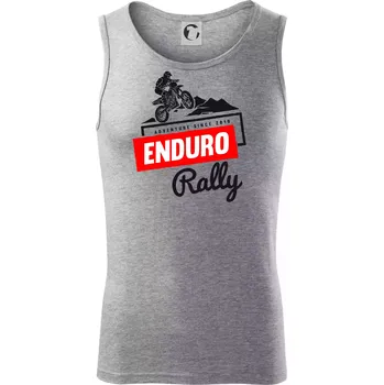 Enduro rally - Tílko pánské Core - S ( Tmavě šedý melír )