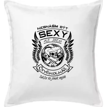 Polštář Nesnáším být sexy - čtyřkolkář - Polštář 50x50 - 50x50 - Pouze potah ( Bílá )