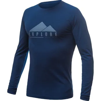 Pánské oblečení SENSOR MERINO AIR EXPLORE pánské triko dl.rukáv tm.modrá XXL