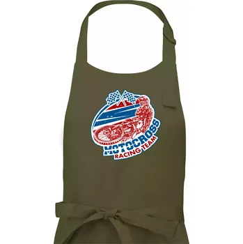 Kuchyňská zástěra Motocross racing team - Dámská zástěra na vaření - Univerzální velikost ( Khaki )