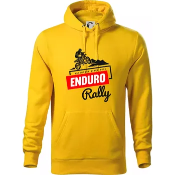 Pánská mikina Enduro rally - Mikina pánská Cape s kapucí - 2XL ( Žlutá )
