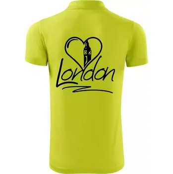 Pánská košile London Love - Polokošile Victory sportovní (dresovina) - XL ( Limetková )