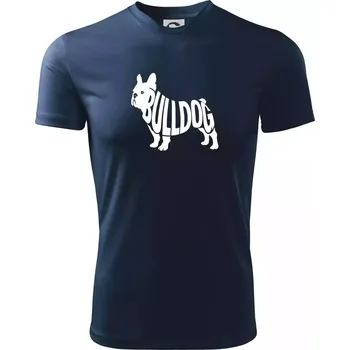 Pánské oblečení Bulldog nápis v těle - Pánské triko Fantasy sportovní (dresovina) - M ( Námořní modrá (velmi tmavá - téměř černá) )