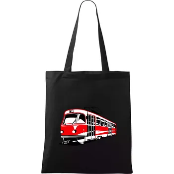 Nákupní taška Tramvaj T3R barevná - Taška bavlněná - 42 x 38 cm ( Černá )