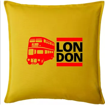Polštář LON DON BUS - Polštář 50x50 - 50x50 - Pouze potah ( Žlutá )