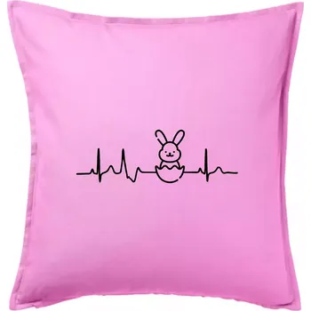 Polštář EKG Velikonoční zajíc - Polštář 50x50 - 50x50 - Pouze potah ( Růžová )