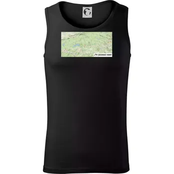 Jizerské hory mapa - Tílko pánské Core - XL ( Černá )