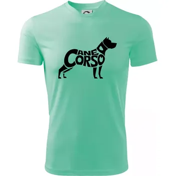 Chlapecké tričko Cane corso nápis v těle - Dětské triko sportovní (dresovina) - 146 cm/10 let ( Mátová )