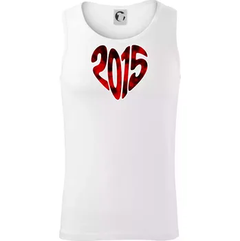 2015 v srdci - Tílko pánské Core - XL ( Bílá )
