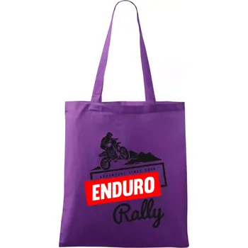 Nákupní taška Enduro rally - Taška bavlněná - 42 x 38 cm ( Fialová )