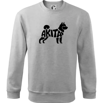 Chlapecké tričko Akita Inu - Nápis v těle - Mikina Essential dětská - 158 cm/12 let ( Světlešedý Melír )