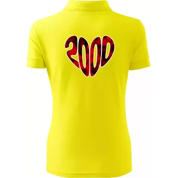 2000 v srdci - Polokošile dámská Pique Polo - L ( Citrónová )