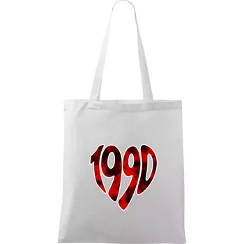 1990 v srdci - Taška bavlněná - 42 x 38 cm ( Bílá )