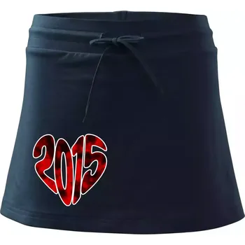 Dámské oblečení 2015 v srdci - Sportovní sukně - two in one - L ( Námořní modrá (velmi tmavá - téměř černá) )