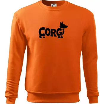 Pánská mikina Corgi nápis v těle - Mikina Essential pánská - 3XL ( Oranžová )
