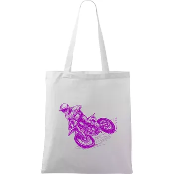 Nákupní taška Crosska fialová - Taška bavlněná - 42 x 38 cm ( Bílá )
