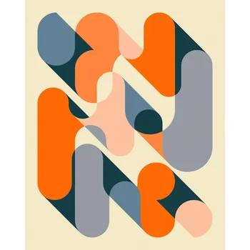 Plakát Plakát, Obraz - Geometrics 2, Jazzberry Blue