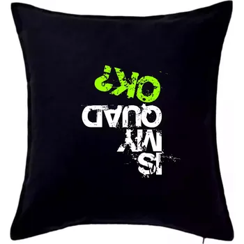 Polštář Is my Quad ok - Polštář 50x50 - 50x50 - Pouze potah ( Černá )