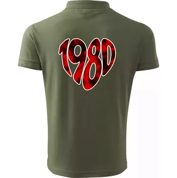 Pánská košile 1980 v srdci - Polokošile pánská Pique Polo 203 - 4XL ( Khaki )