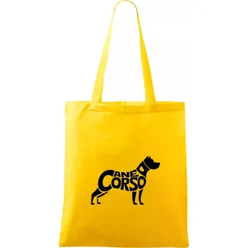 Cane corso nápis v těle - Taška bavlněná - 42 x 38 cm ( Žlutá )