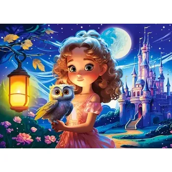 Puzzle Castorland Puzzle Princezna a Sova 70 Dílů