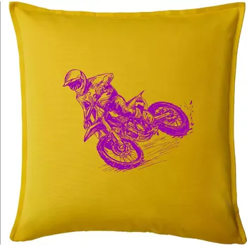 Polštář Crosska fialová - Polštář 50x50 - 50x50 - Pouze potah ( Žlutá )