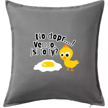 Polštář Venco jsi to ty - Polštář 50x50 - 50x50 - Pouze potah ( Tmavě šedý melír )