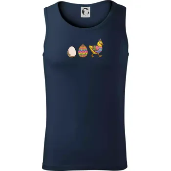 Pánské termoprádlo Evoluce vajíčka - velikonoce - slepice - Tílko pánské Core - S ( Námořní modrá (velmi tmavá - téměř černá) )