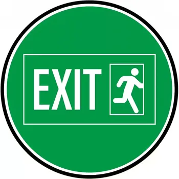 Kancelář VISIBOARD, bezpečnostní značka- východ