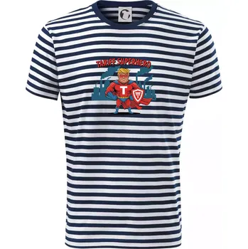 Pánské oblečení Tariff Superhero Trump - Triko na vodu - S ( Prouhovaná )